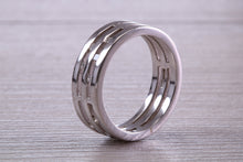 Load image into Gallery viewer, Chunky 7 mm wide Diamond set White Gold Band