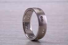Load image into Gallery viewer, 6 mm wide Third of a carat Diamond set 18ct White Gold Band