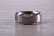 Load image into Gallery viewer, 7 mm Wide Full Circle Diamond set White Gold Band