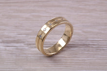 Load image into Gallery viewer, 5 mm wide Diamond set Yellow Gold Unisex Band