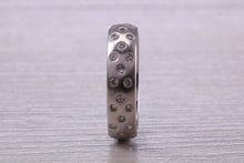 Load image into Gallery viewer, 5 mm wide Sparkle Diamond set White Gold Unisex Band