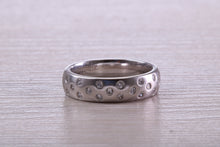 Load image into Gallery viewer, 5 mm wide Sparkle Diamond set White Gold Unisex Band