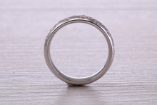 Load image into Gallery viewer, 5 mm wide Sparkle Diamond set White Gold Unisex Band