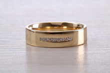 Load image into Gallery viewer, Gents 6 mm Wide Diamond set Yellow Gold Wedding Band