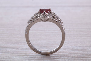 Very Dressy One carat Ruby and Diamond Ring