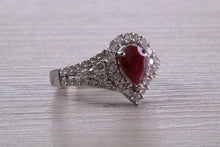 Load image into Gallery viewer, Very Dressy One carat Ruby and Diamond Ring