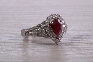Very Dressy One carat Ruby and Diamond Ring