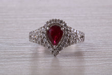 Load image into Gallery viewer, Very Dressy One carat Ruby and Diamond Ring