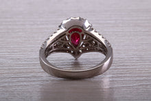 Load image into Gallery viewer, Very Dressy One carat Ruby and Diamond Ring