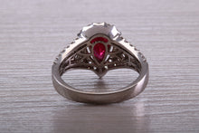 Load image into Gallery viewer, Very Dressy One carat Ruby and Diamond Ring