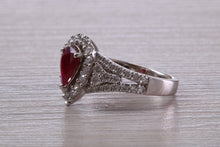 Load image into Gallery viewer, Very Dressy One carat Ruby and Diamond Ring