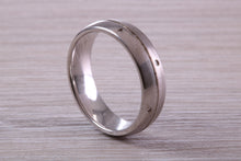 Load image into Gallery viewer, Gents 6 mm Wide Patterned White Gold Band