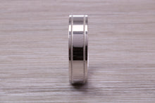Load image into Gallery viewer, Gents 6 mm Wide Patterned White Gold Band