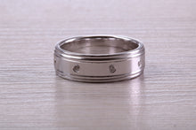 Load image into Gallery viewer, Gents 6 mm Wide Diamond set White Gold Band