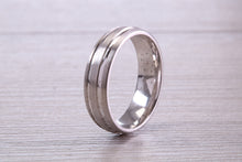 Load image into Gallery viewer, Gents 6 mm Wide Patterned White Gold Band