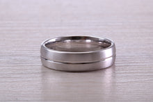 Load image into Gallery viewer, Gents 6 mm Wide Patterned White Gold Band