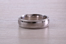 Load image into Gallery viewer, Gents 6 mm Wide Patterned White Gold Band