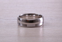 Load image into Gallery viewer, Gents 6 mm Wide Patterned White Gold Band