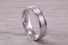 Load image into Gallery viewer, Gents 6 mm Wide Patterned White Gold Band