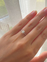 Load image into Gallery viewer, 0.60 carat Emerald Cut Diamond set Platinum Solitaire