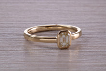 Load image into Gallery viewer, 0.70 carat Emerald Cut Diamond set 18ct Yellow Gold Solitaire