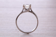 Load image into Gallery viewer, Over One Carat Certified Asscher cut E VS 1 Graded GIA Certified Diamond set Platinum Solitaire