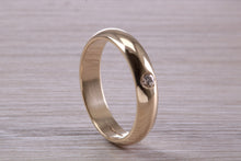 Load image into Gallery viewer, Diamond set 5 mm Wide Yellow Gold Wedding Band