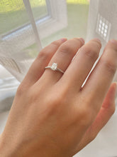 Load image into Gallery viewer, 0.60 carat Emerald Cut Diamond set Platinum Solitaire