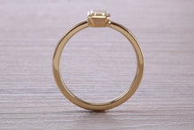 Load image into Gallery viewer, 0.70 carat Emerald Cut Diamond set 18ct Yellow Gold Solitaire