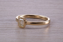 Load image into Gallery viewer, 0.70 carat Emerald Cut Diamond set 18ct Yellow Gold Solitaire
