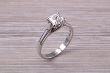 Load image into Gallery viewer, Over One Carat Certified Asscher cut E VS 1 Graded GIA Certified Diamond set Platinum Solitaire