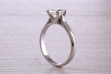 Load image into Gallery viewer, Over One Carat Certified Asscher cut E VS 1 Graded GIA Certified Diamond set Platinum Solitaire