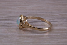 Load image into Gallery viewer, Oval cut Natural Opal set Yellow Gold Ring