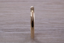 Load image into Gallery viewer, Very Minimalistic 2 mm Wide Traditional D Profile Yellow Gold Band