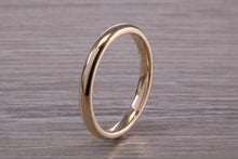 Load image into Gallery viewer, Very Minimalistic 2 mm Wide Traditional D Profile Yellow Gold Band