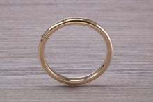 Load image into Gallery viewer, Very Minimalistic 2 mm Wide Traditional D Profile Yellow Gold Band