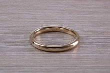 Load image into Gallery viewer, Very Minimalistic 2 mm Wide Traditional D Profile Yellow Gold Band