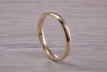 Load image into Gallery viewer, Very Minimalistic 2 mm Wide Traditional D Profile Yellow Gold Band