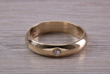 Load image into Gallery viewer, Diamond set 5 mm Wide Yellow Gold Wedding Band