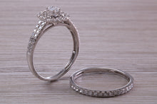Load image into Gallery viewer, One carat Diamonds set 18ct White Gold Bridal Rings