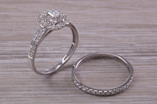 Load image into Gallery viewer, One carat Diamonds set 18ct White Gold Bridal Rings