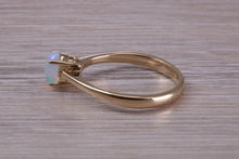 Load image into Gallery viewer, Oval cut Natural Opal set Yellow Gold Ring