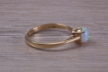 Load image into Gallery viewer, Oval cut Natural Opal set Yellow Gold Ring