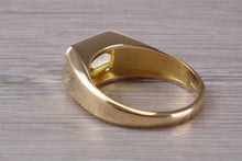 Load image into Gallery viewer, 4 carat Certified Natural Yellow Sapphire set Gents 18ct Yellow Gold Ring