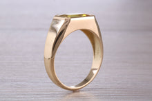 Load image into Gallery viewer, 4 carat Certified Natural Yellow Sapphire set Gents 18ct Yellow Gold Ring