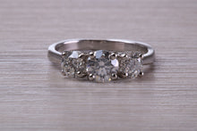 Load image into Gallery viewer, 1.50 carat Diamond set Platinum Trilogy Ring