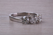 Load image into Gallery viewer, 1.50 carat Diamond set Platinum Trilogy Ring