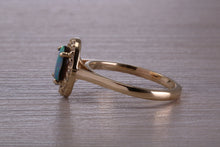 Load image into Gallery viewer, Beautiful Fiery Natural Opal and Diamonds set Gold Ring