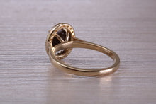 Load image into Gallery viewer, Beautiful Fiery Natural Opal and Diamonds set Gold Ring