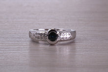Load image into Gallery viewer, Chunky Blue Sapphire and Diamond set 18ct White Gold Ring